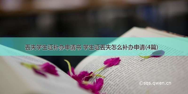 丢失学生证补办申请书 学生证丢失怎么补办申请(4篇)