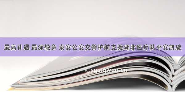 最高礼遇 最深敬意 泰安公安交警护航支援湖北医疗队平安凯旋